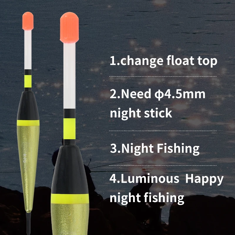 ORJD 3/4/5 unids/pack pesca flotadores con luz Multicolor 2g 4g 5g 6g 7g 8g 9g 10g 13g 15g 20g de Balsa Material corcho de pesca boyas - imagen 5
