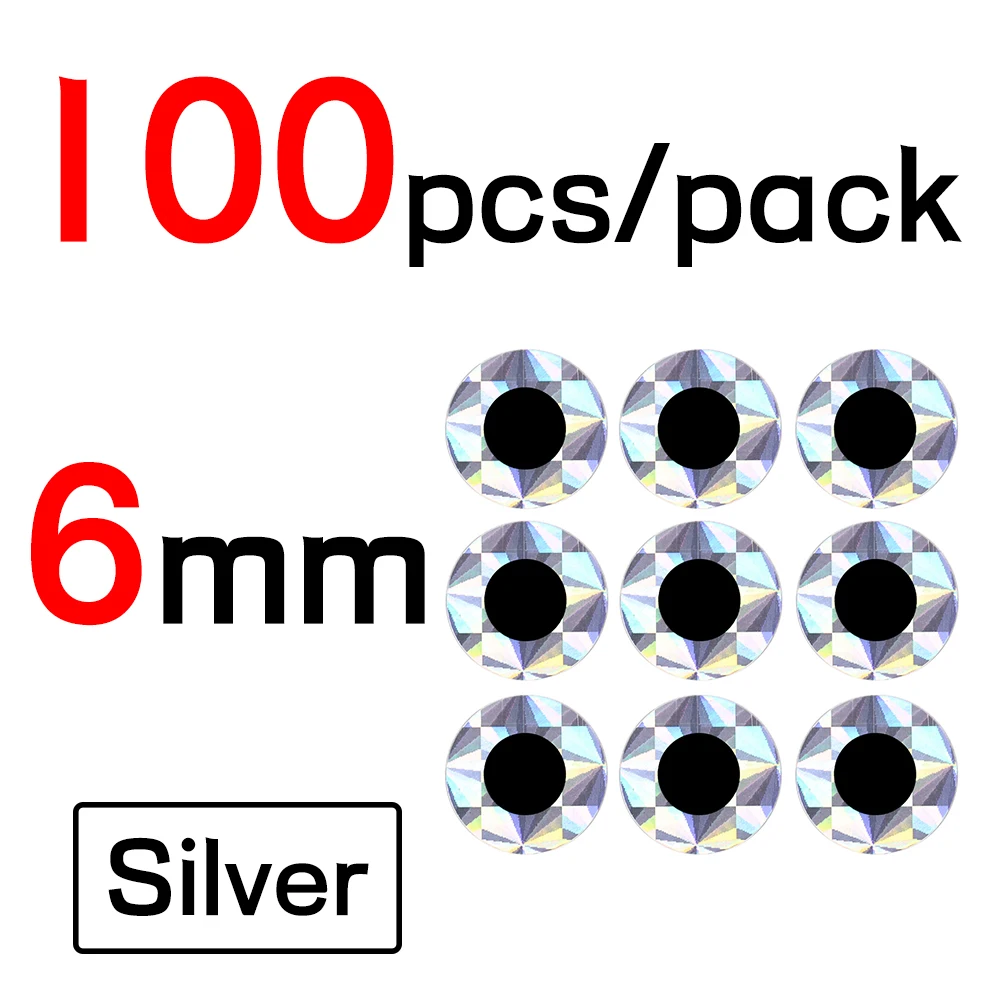 6mm Sliver 100pcs