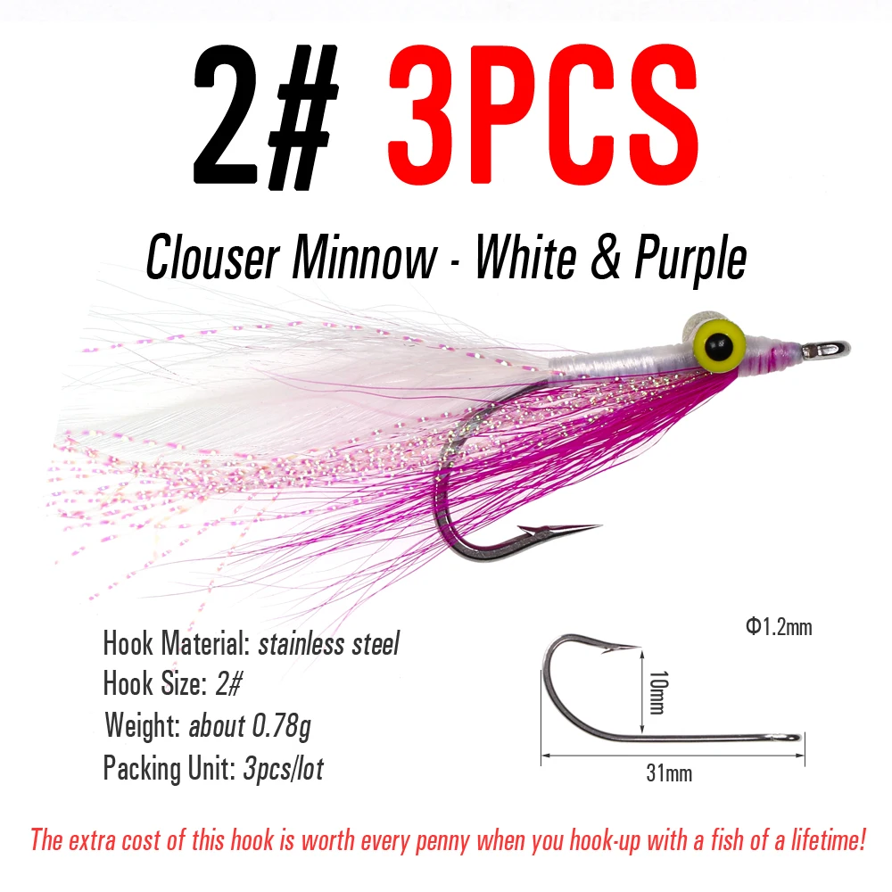 3PCS Hook Size 2