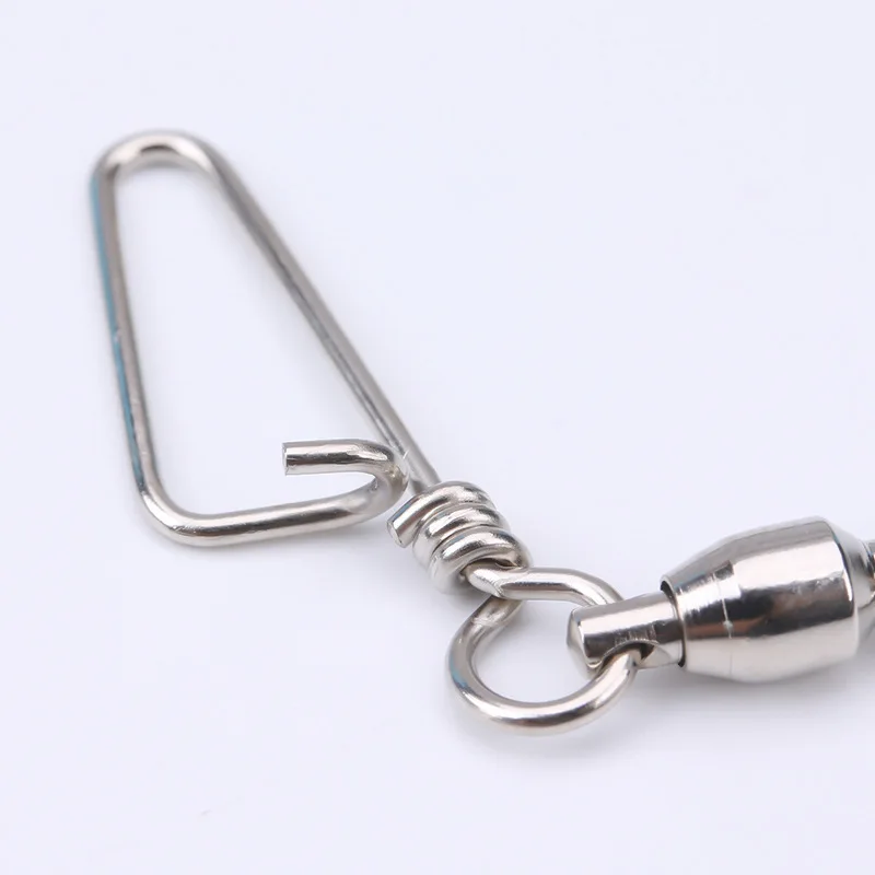 200 Uds accesorios de Pesca rodamiento de bolas conector giratorio Coastlock Snap plata negro aparejos de Pesca Pesca al por mayor - imagen 5