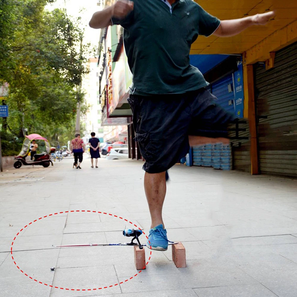 Caña de pescar telescópica automática, soporte de acero inoxidable con carrete, 63cm, alta calidad, mar, río, piscina - imagen 3