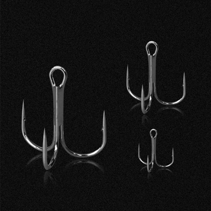 20 piezas de anzuelo afilado reforzado de tres cabezas, anzuelo de tres cabezas, cebo falso, gancho de tres garras, accesorios de pesca - imagen 3