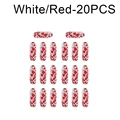 White-Red  20PCS