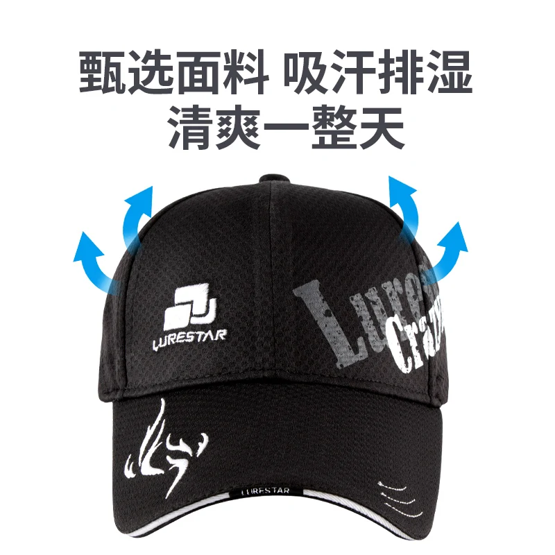 Lurestar-gorro de pesca Crazyman, gorra de verano, aparejos transpirables - imagen 2