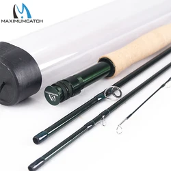 Caña de pesca con mosca Maximumcatch 3-10WT 9' 4 piezas IM8 grafito