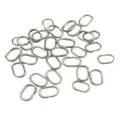 Accesorios para productos de Pesca, conector de señuelo ovalado, doble anillo de acero inoxidable, anzuelo de cebo falso de mar, aparejos de Pesca, 1000 Uds.