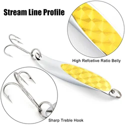 Señuelo giratorio de metal Wobbler para agua salada – trucha y lubina