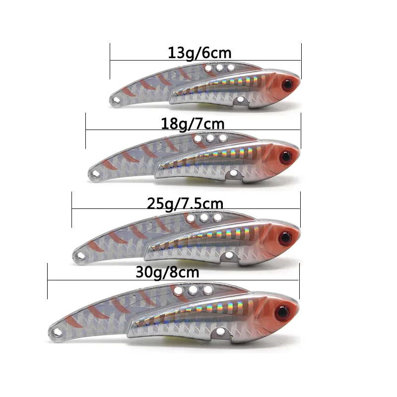 Señuelo de Metal con ojos 3D, cebos de vibración que se hunden, Vibe Artificial para pesca de perca, lubina y Lucio, 13/18/25/30g, nuevo diseño - imagen 3