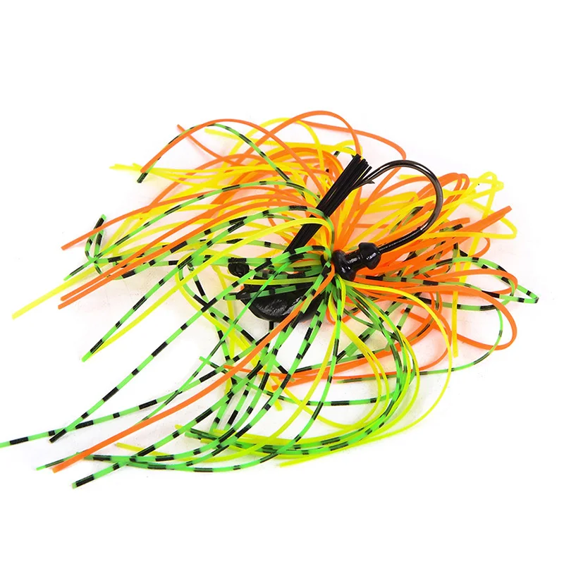 Señuelo de pesca con anzuelo, cebos giratorios sin malezas, Buzzbait, falda de silicona, Wobbler para lubina, Lucio, Walleye, trucha, 1 Uds. - imagen 5