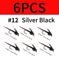6pcs silverblack