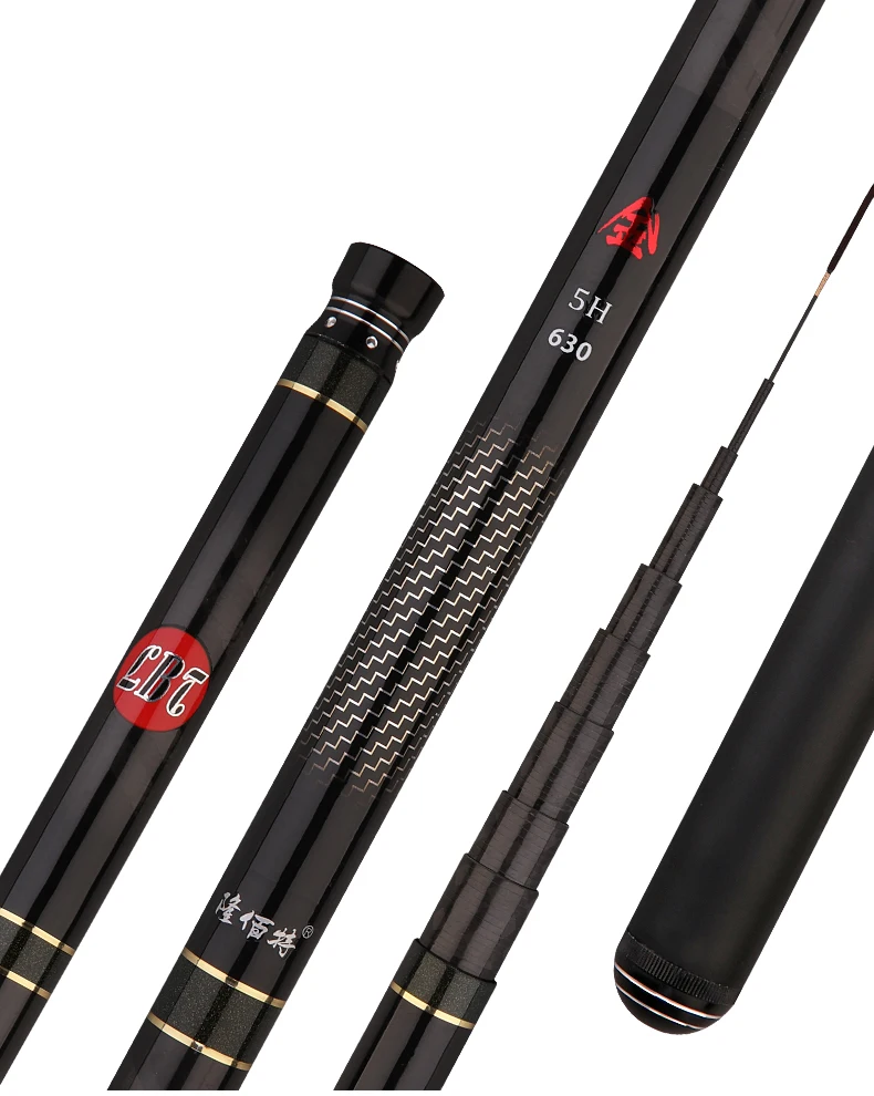 Cañas de pescar telescópicas ultraligeras de alto carbono, caña de pescar de agua dulce de fibra de carbono, alimentador de carpa, caña de pescar de 3m4m5m6m7m8m - imagen 5