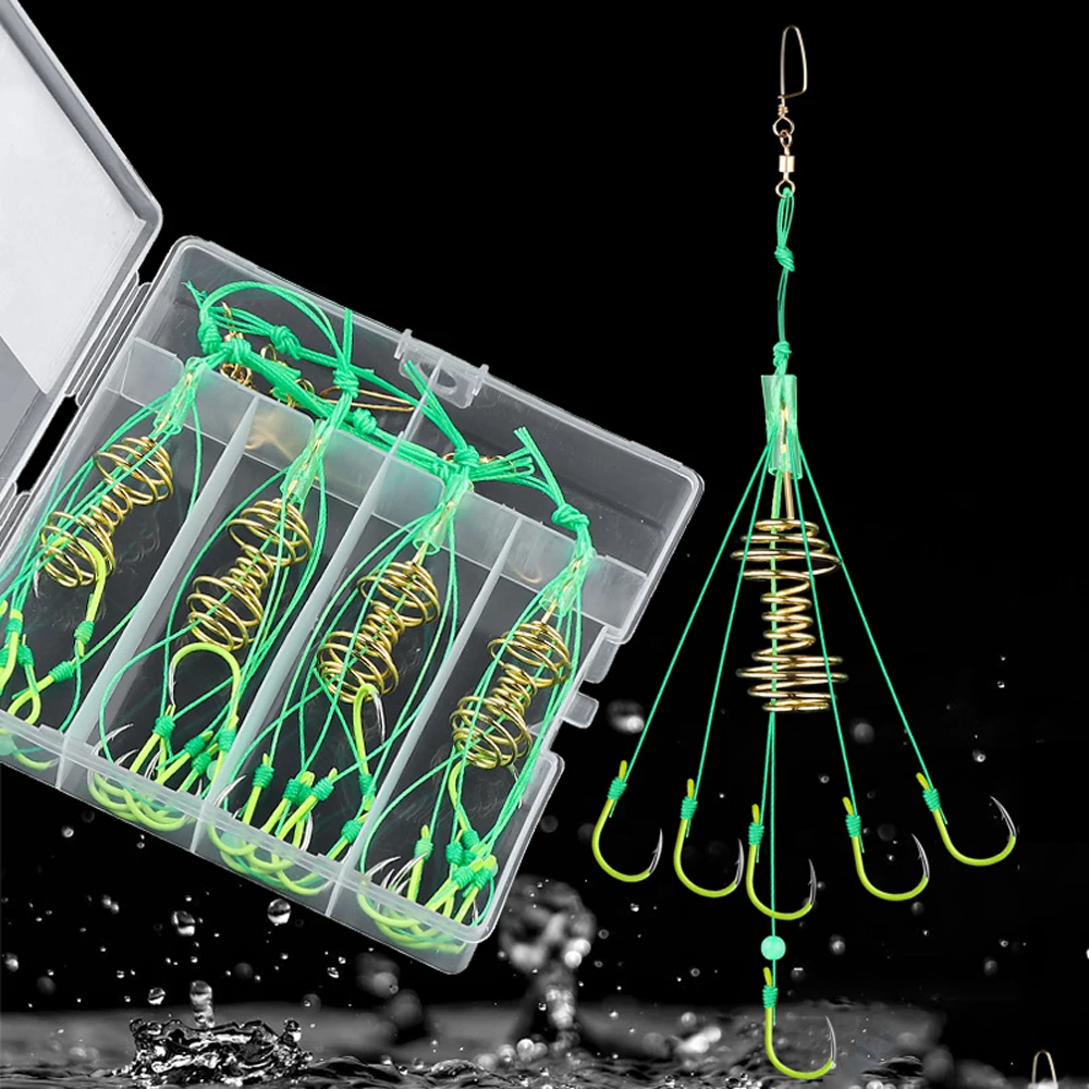 4 unids/caja de pesca explosión gancho Anti-Fondo bomba atado ganchos Iseni de anzuelo Pesca Marítima de evitar ganchos colgar a fondo de agua de - imagen 5