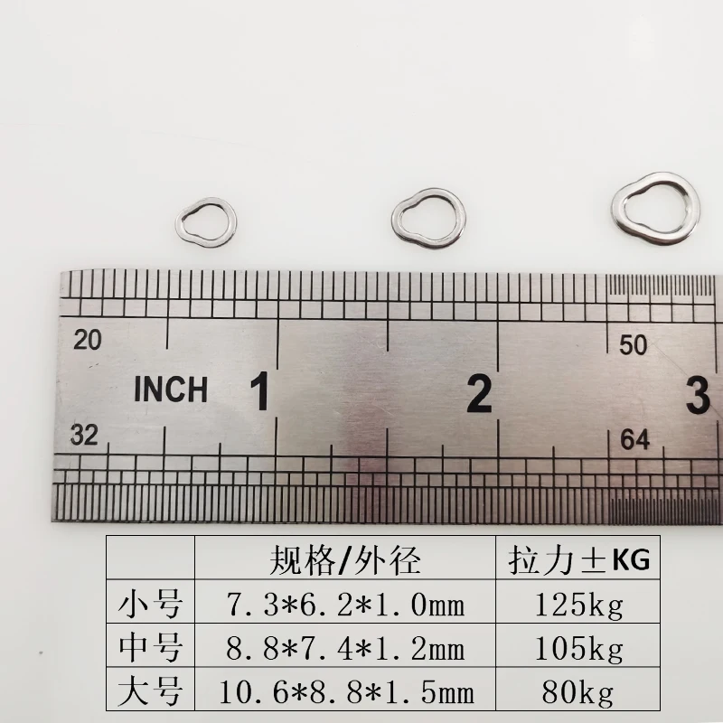 Anillo de pesca de pera de acero inoxidable, accesorios giratorios de pesca Jigging, anzuelos de señuelo, 10 unids/bolsa - imagen 3