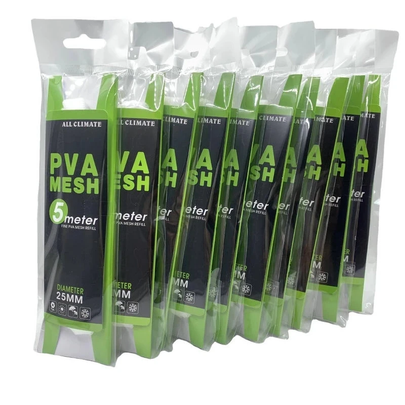 3 unids/lote 5M PVA Soluble PVA malla recarga carpa pesca alimentador peces señuelos recarga aparejo para el cabello anzuelo cebo 25mm 35mm accesorios de pesca - imagen 2