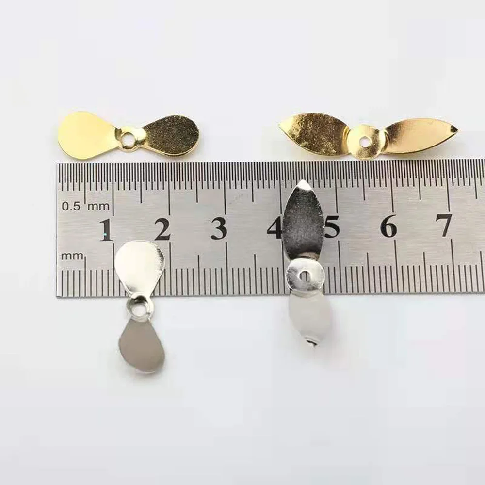 MAGBLUE-hélice pequeña de acero inoxidable, Señuelos de Pesca duros, Popper, Spinnerbait Jig Swim, 20 unidades por lote - imagen 4