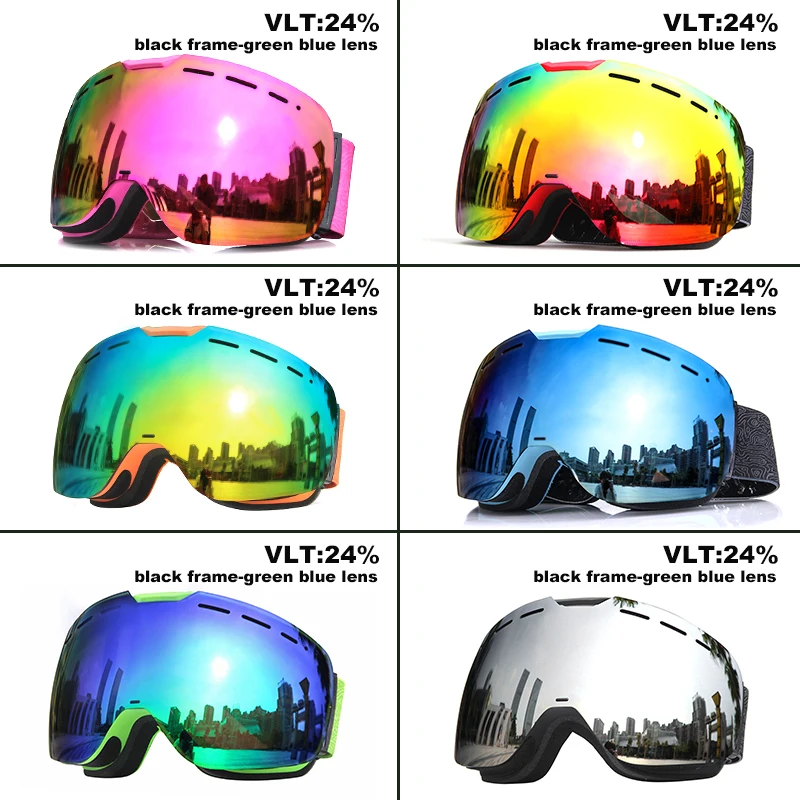 Mosodo-Gafas de esquí magnéticas para hombre y mujer, lentes esféricas de invierno para Snowboard, antiniebla, para exteriores, Skate y esquí - imagen 5