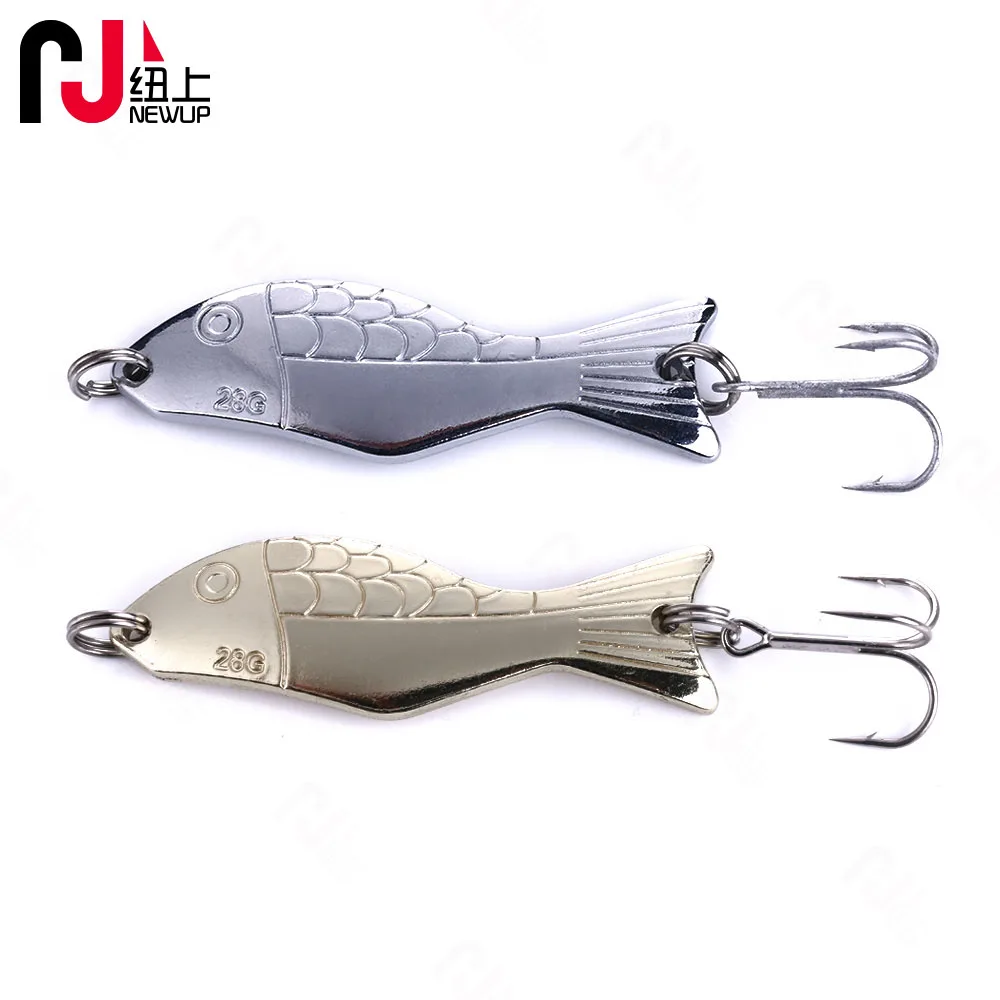 Señuelo de pesca de Metal, cebo duro de lentejuelas plateadas con ruido, aparejos de gancho triple, cuchara giratoria de 7cm y 28g, novedad, 1 unidad - imagen 4