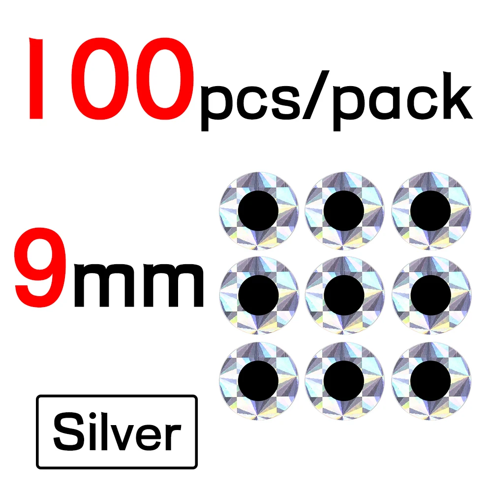 9mm Sliver 100pcs
