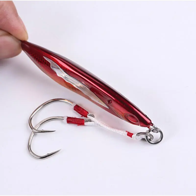 Jigging lento de metal para pesca, Señuelos falsos de 40g, 60g, 80g, 100g, láser para agua salada - imagen 3