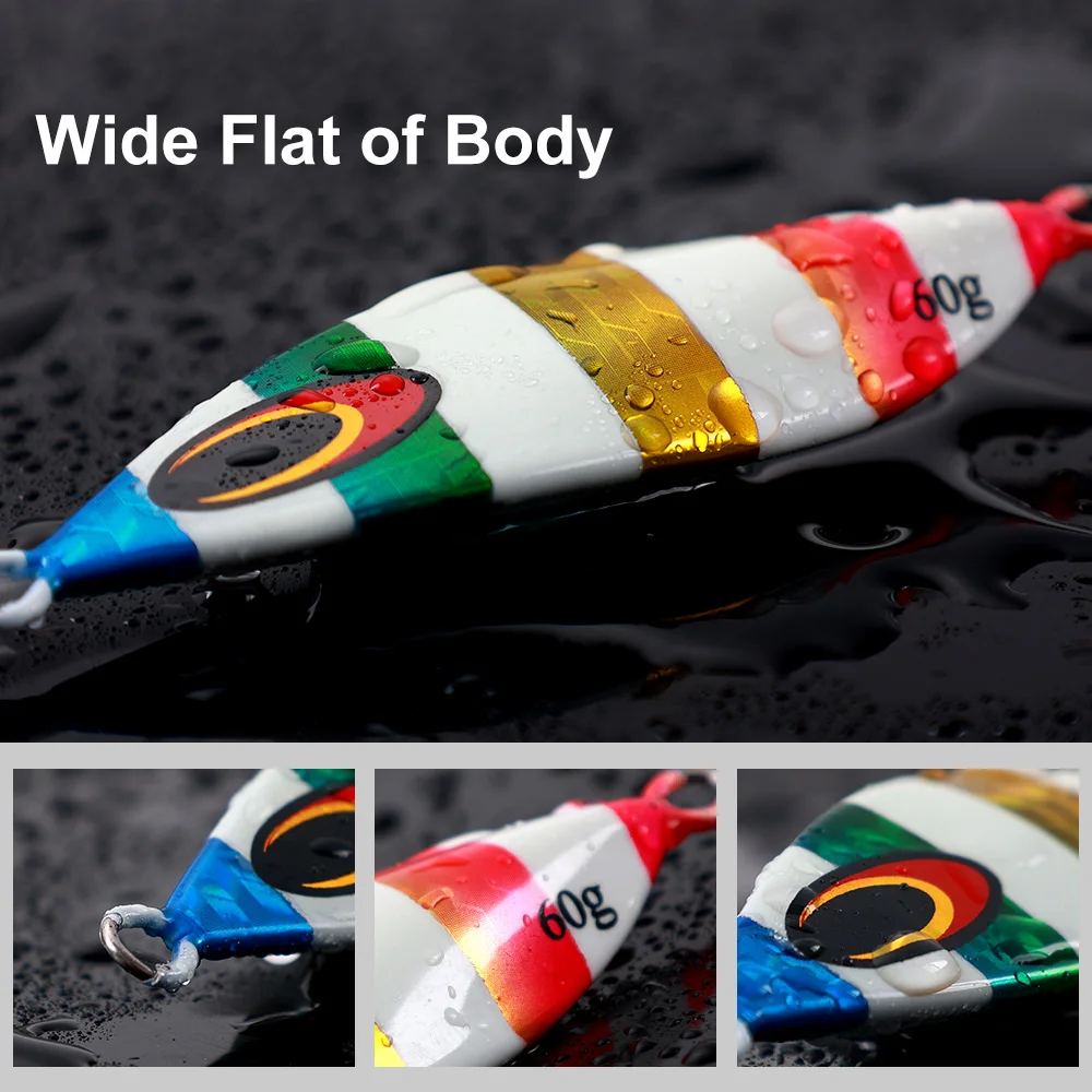 Jigging Pro-señuelo de Pesca de Mar, anzuelo de Metal, 40g, 60g - imagen 4