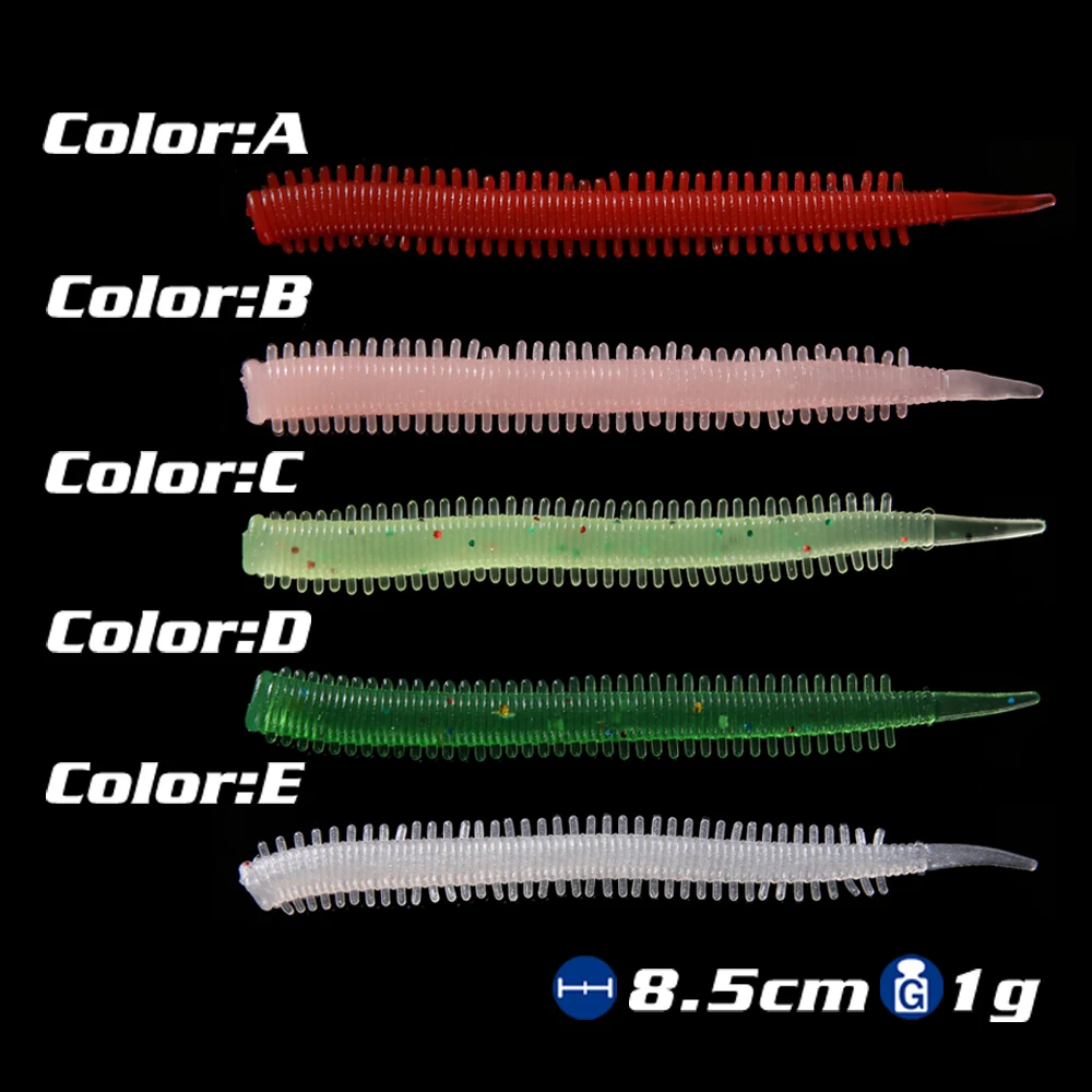 FSTK-señuelo de pesca de lombriz de tierra suave, plantilla de gusano suave de 85mm y 1,0g, cebo de pesca Wobbler, cebos blandos artificiales con aroma decorativo - imagen 2