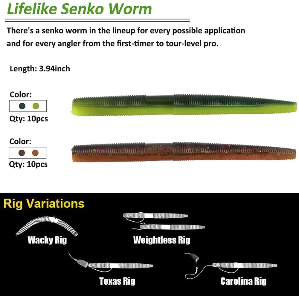 Wcky-anzuelos de gusano, Kit de herramientas de pesca, Wcky Rig, Wacky gusanos, juntas tóricas, herramienta de aparejo Wacky Weedless, anzuelos de pesca, cebo, 126 unids/caja - imagen 3
