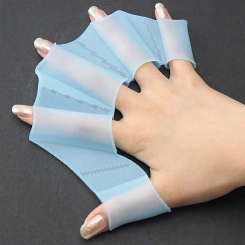 Guantes de banda para dedos de natación, fajas de silicona tipo RANA, aletas de mano para nadar, manoplas de banda para dedos, paleta para deportes acuáticos - imagen 2