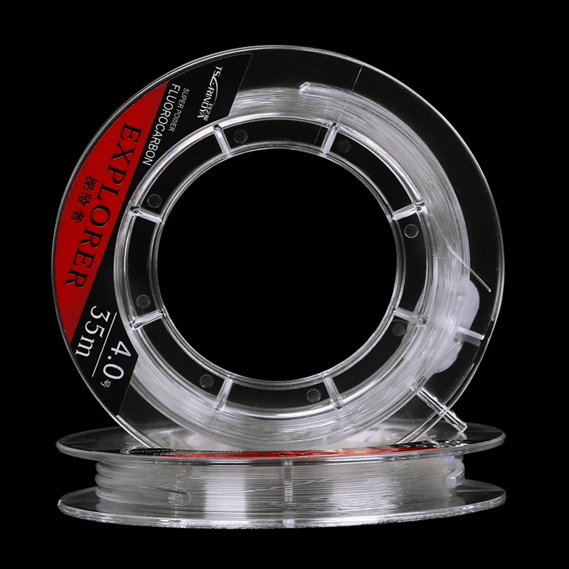 TSURINOYA-línea de pesca EXPLORER 100% de carbono fluorado, 35m, línea líder de hundimiento rápido, punta de fregadero, línea flotante, cable de carpa - imagen 5