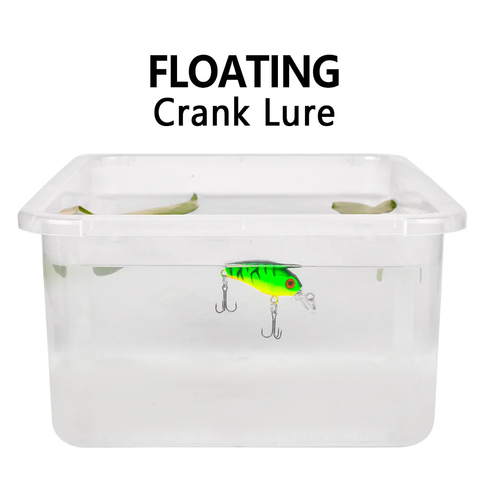 Señuelo de Pesca flotante, anzuelo de plástico duro, Swimbait, carpa, lubina, aparejos de Pesca con gancho 10 #, 45mm, 3,5g, 1 unidad