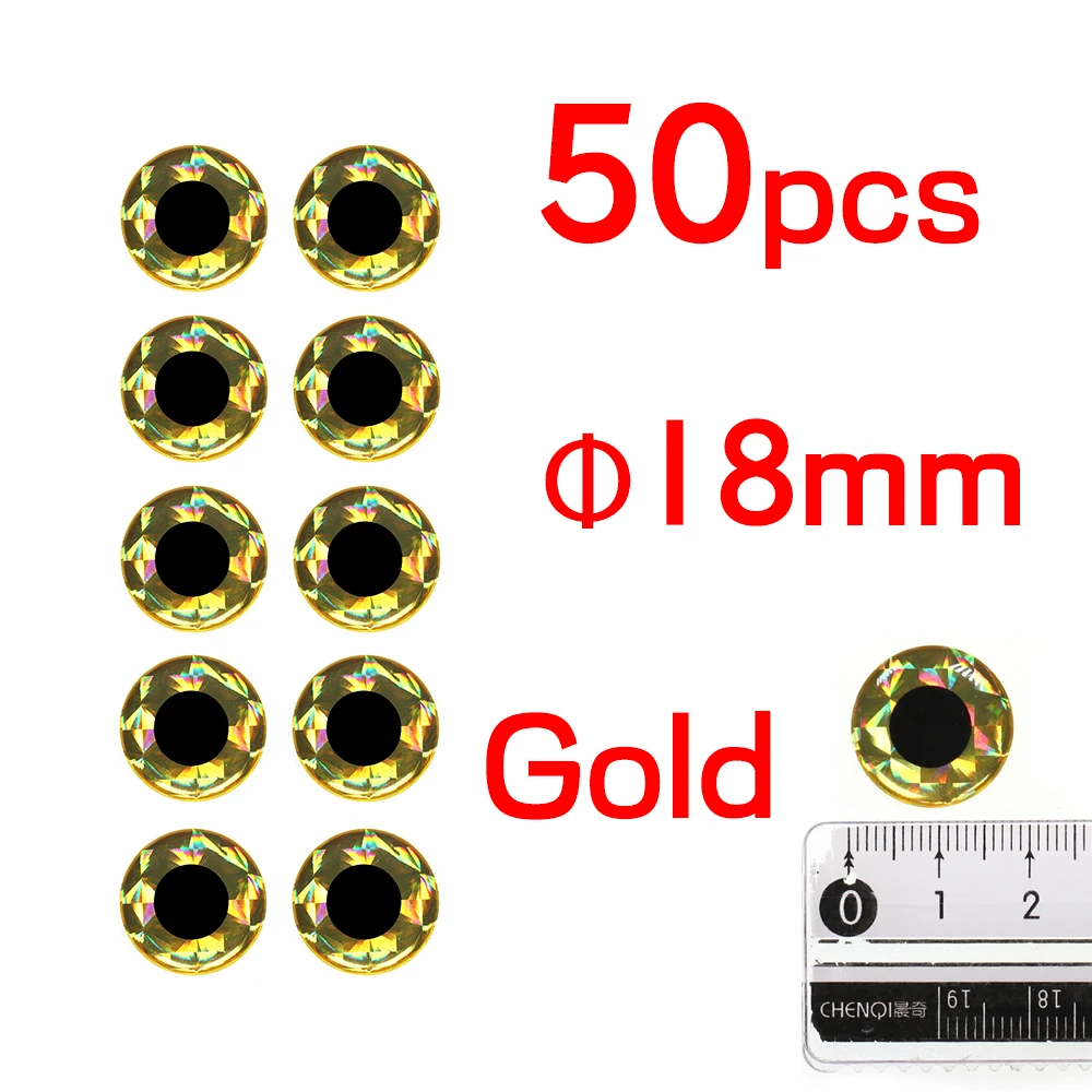 Gold 50pcs 18mm