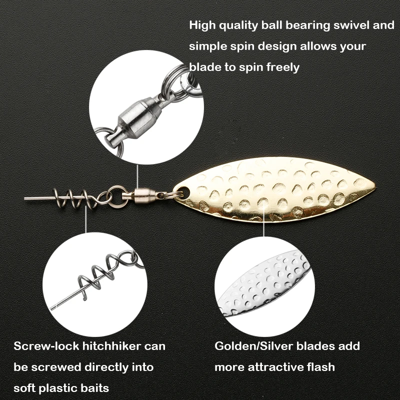 JOHNCOO-aparejo de cuchara de pesca, Kit DE FABRICACIÓN de señuelos, hojas de Colorado, Spinnerbait, DIY, Conjunto Giratorio, lubina, Lucio - imagen 2