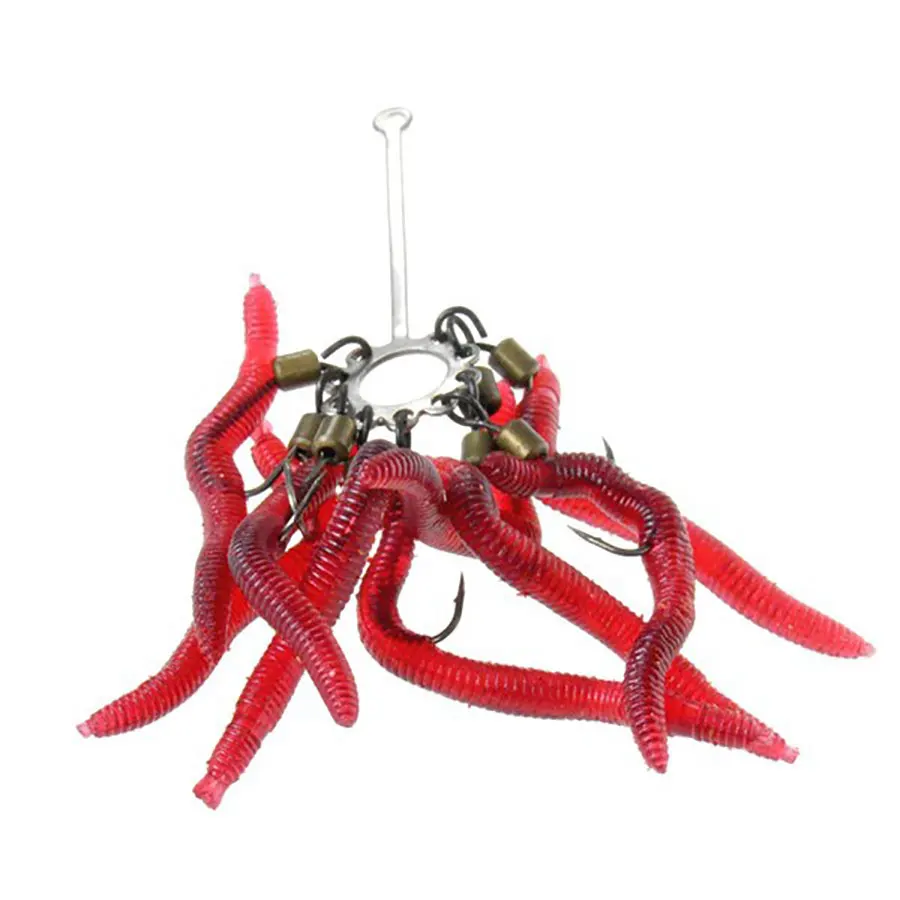 Señuelo de gusano de tierra para pesca de carpa, cebo artificial suave de 4cm, 1g, 100 Uds. - imagen 3