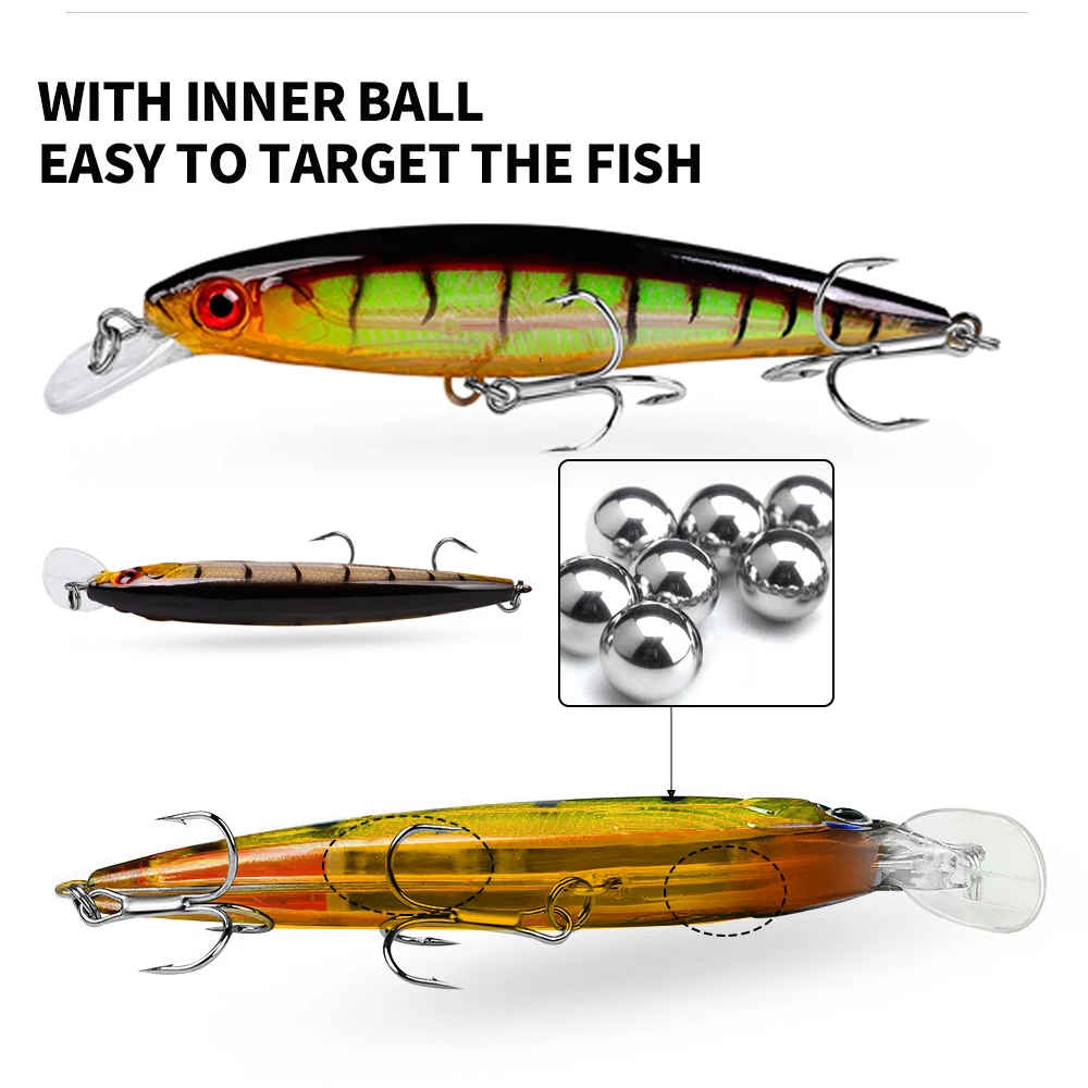 Wobbler-señuelo de pesca flotante, cebo duro de calidad profesional Depth0.6-13,4 m, peso de 1,8g, 4 colores - imagen 4