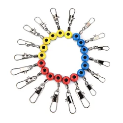 100 unids/set flotador de pesca Bobber detiene conectores de frijoles espaciales pesca en el mar equipo de aparejos de agua salada accesorios de Metal de plástico