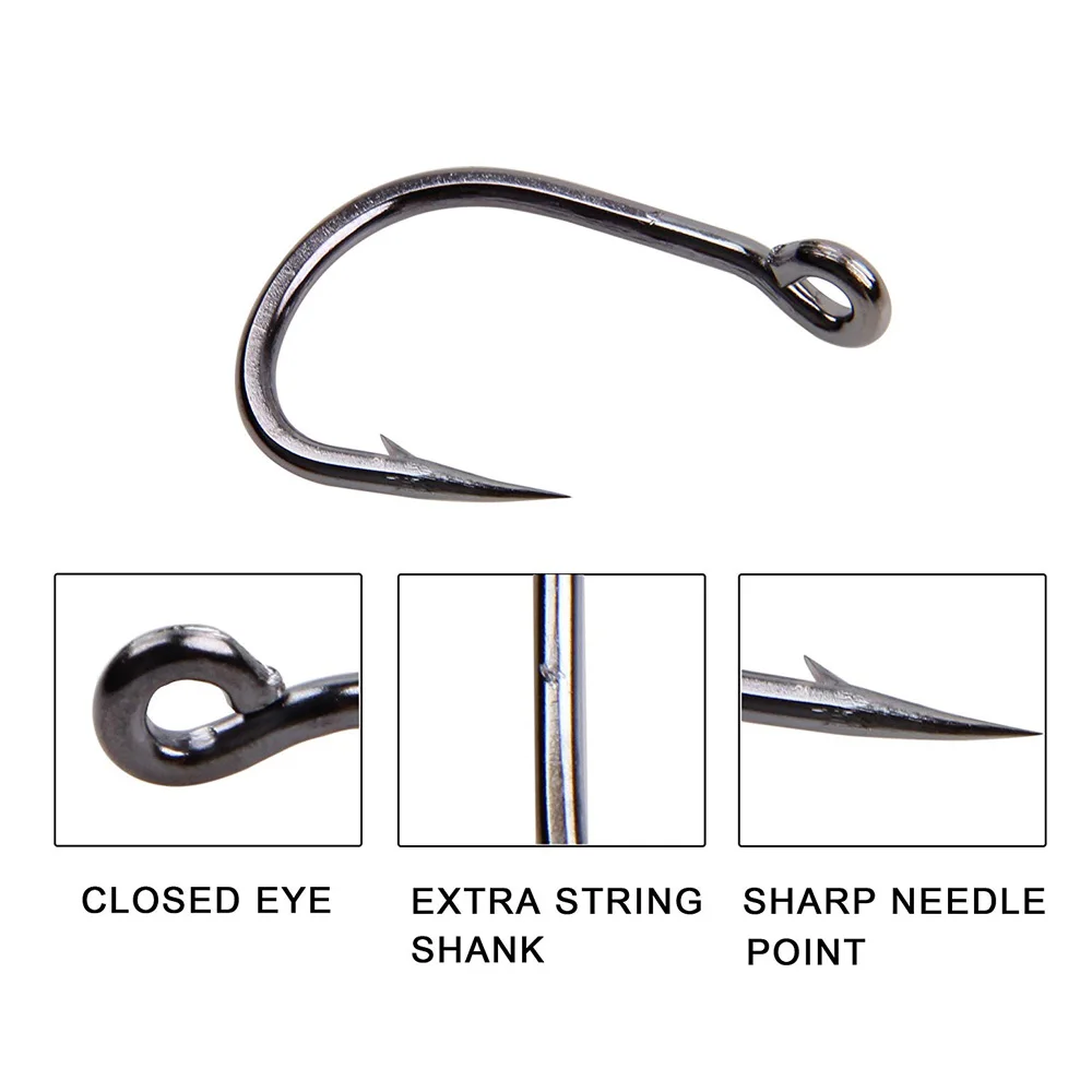 Anzuelo de cebo vivo 100, anzuelos circulares de acero inoxidable, fuerte, afilado, para pesca en agua salada, 10827 unids/lote por caja - imagen 3