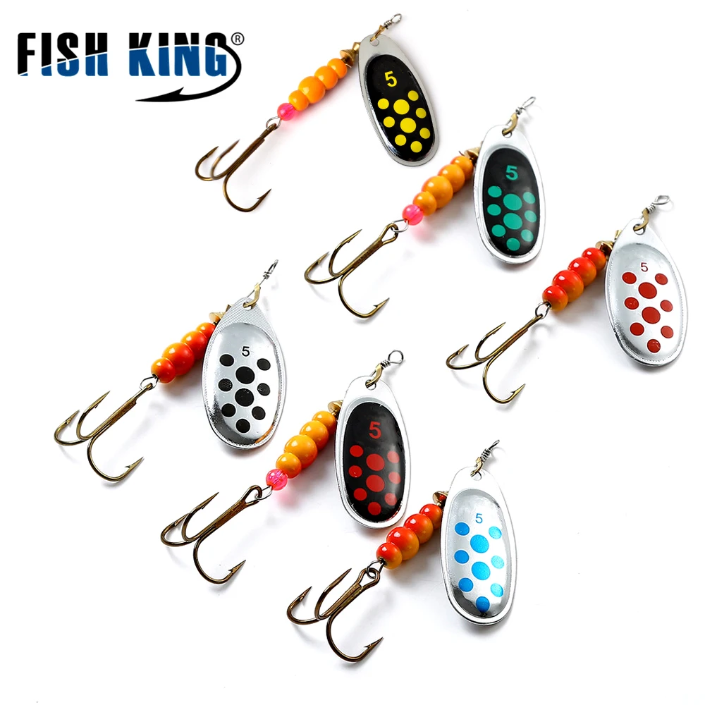 FISH KING 6 Color 0 # -5 #   Cebo giratorio con anzuelos triples 35647-BR Señuelo de pesca con cebo artificial - imagen 3