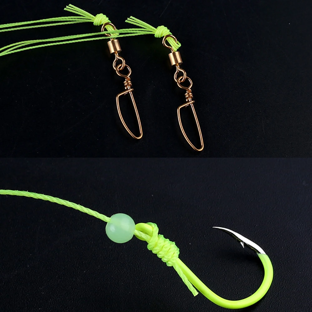 4 unids/caja explosivos ganchos de pesca con alto contenido de carbono Bionic gancho de cadena de agua salada barco accesorios noche de pesca luminosa gancho abordar - imagen 5