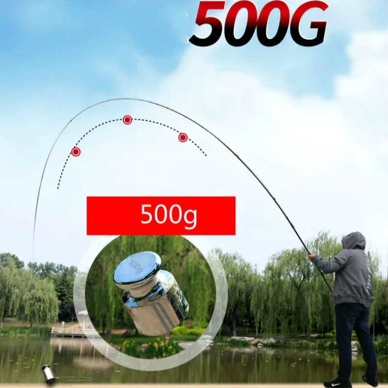 Caña de pescar telescópica de carbono 40T, poste giratorio de sección larga, 5,3 m, 6,3 m, 7,2 m, 8,1 m, Olta de pesca frontal - imagen 5