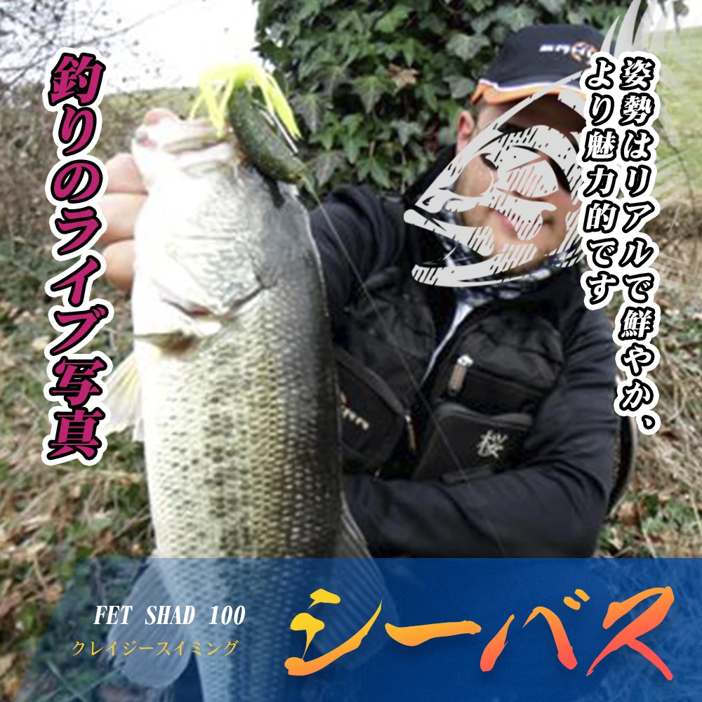 Hunthouse-señuelo de Pesca suave, cebo Artificial de silicona, 100mm/10g, anzuelo de ika, Shiner Shad, Swimbait para Pesca de perca de lubina - imagen 5