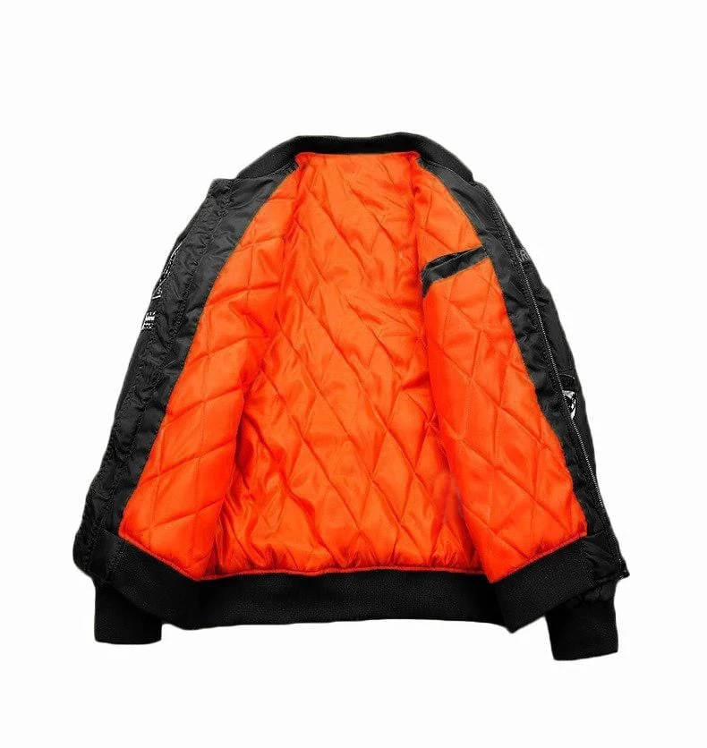 Chaqueta Bomber cálida para hombre, abeja, miel cruda pura, estampado 3D, gruesa, invierno, manga larga, prendas de vestir con bolsillos, chaqueta informal Unisex con cremallera - imagen 3