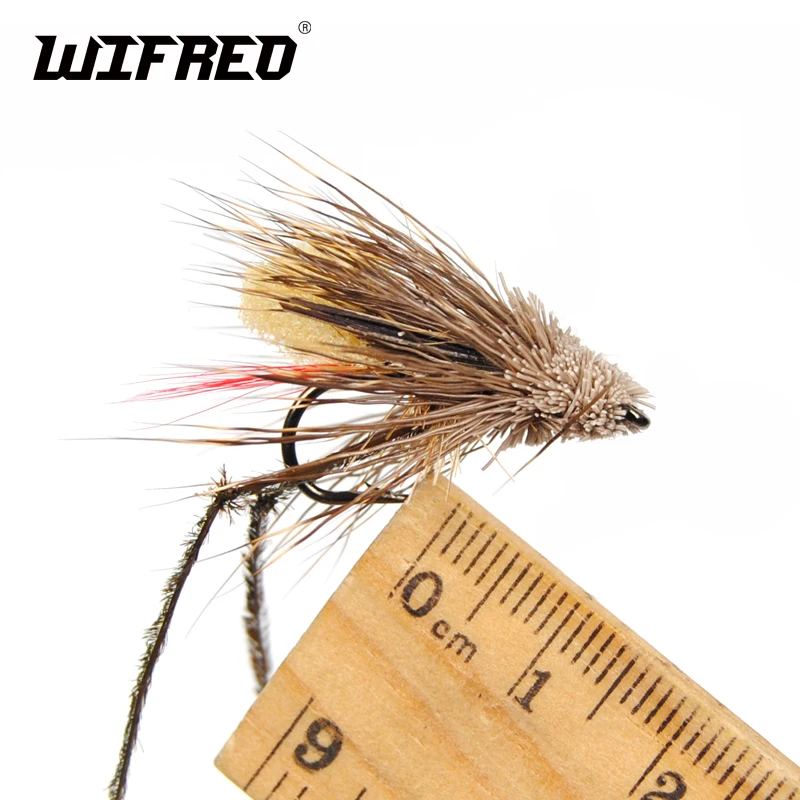 Wifreo 6PCS # 6 trucha pesca con mosca anzuelo cebo insecto señuelo pesca moscas ciervo pelo saltamontes mosca seca Dave's Hopper cebos - imagen 3