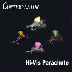 Adams Midge Paracaídas - Moscas Secas de Alta Visibilidad con Antron