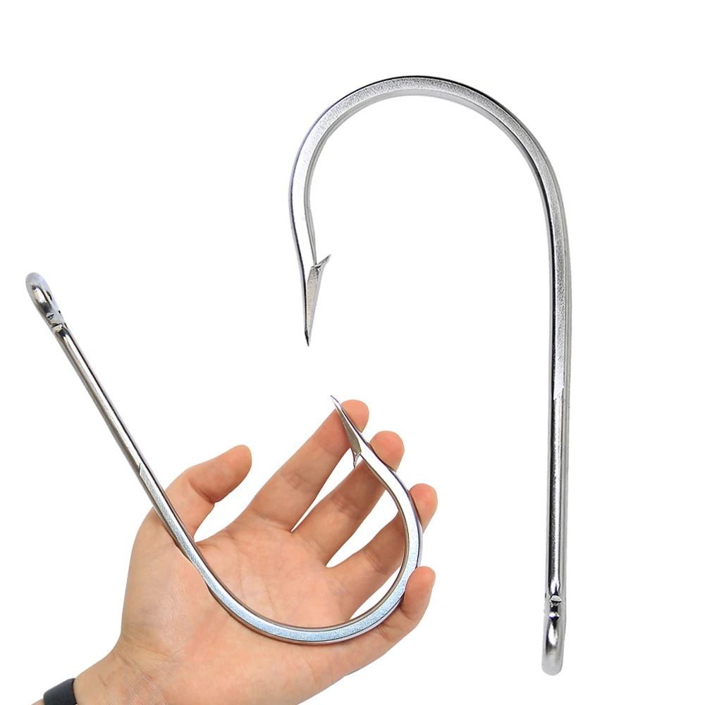 1 Uds. Anzuelos de pesca grandes de acero inoxidable, anzuelo de pesca de atún grueso de juego grande 7731 20/0 - imagen 5