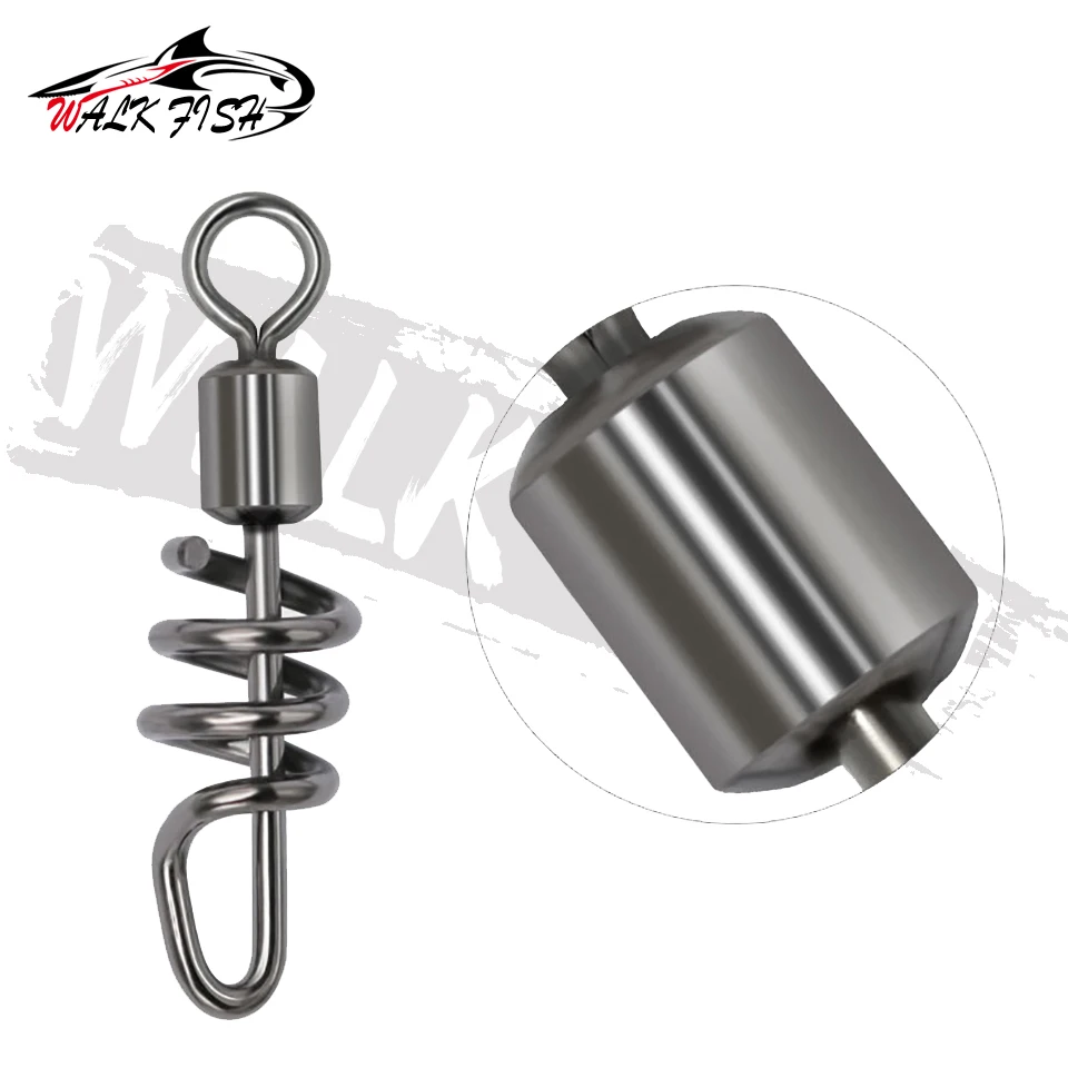 WALK FISH-20 piezas giratorio con anillo sólido, accesorio de pesca, gancho de pesca, modelo caliente - imagen 4