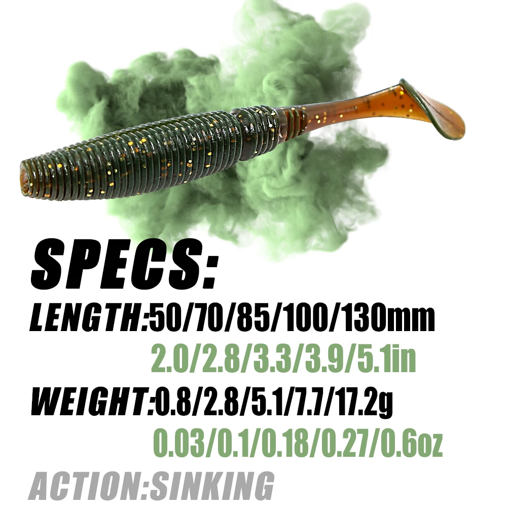 B & U-señuelo de pesca de 50mm, 70mm, 85mm, 100mm, 130mm, cebos blandos para pesca de Lucio, Wobbler, cebo de pesca Artificial, aparejos de señuelo suave - imagen 2