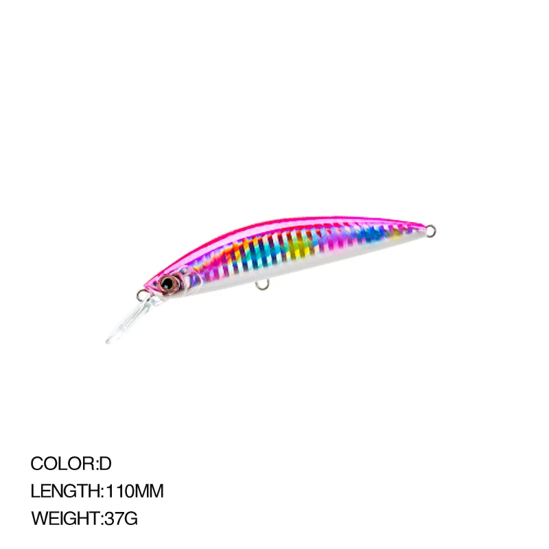Señuelo de pececillo pesado, 110mm, 37g, láser duro, profesional, para agua de mar, señuelo de pesca de hundimiento - imagen 5