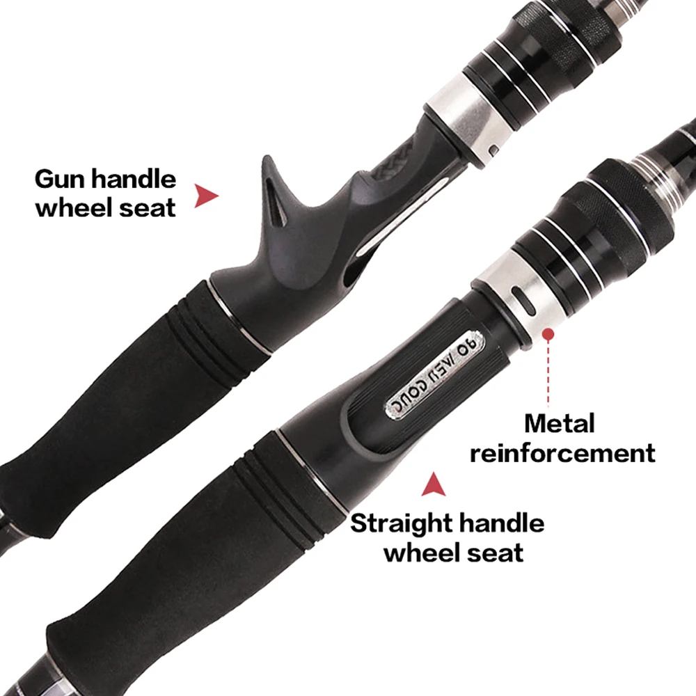 SIECHI-caña de pescar con señuelo, caña de pescar telescópica ultraligera giratoria/fundida de fibra de carbono, aparejos de pesca de 1,8-3,6 m - imagen 3