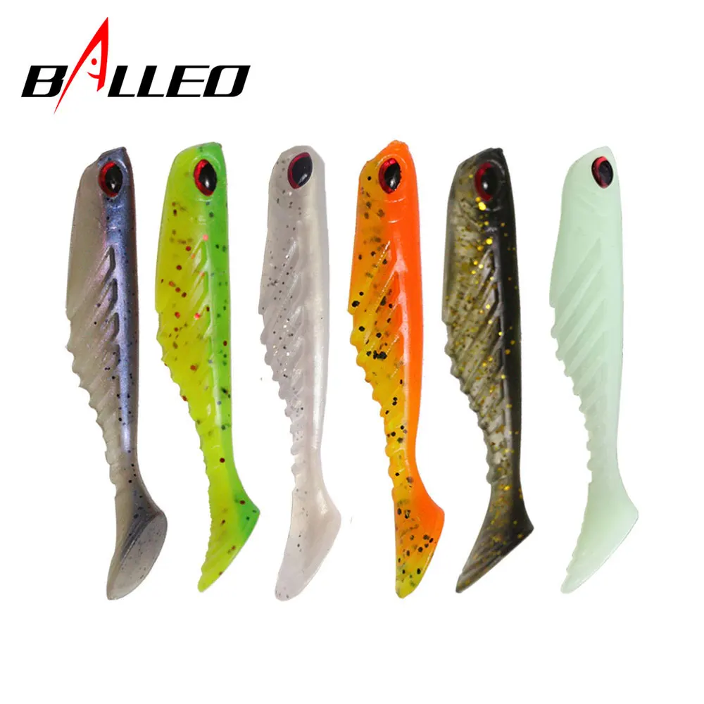 Balleo 10 unids/lote señuelo suave 7 cm/2,9g señuelo de pesca de silicona cebo de silicona Wobbler cebos blandos para cebo de pesca sábalo cebo de gusano señuelo - imagen 2