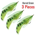 3pcs Barred Green