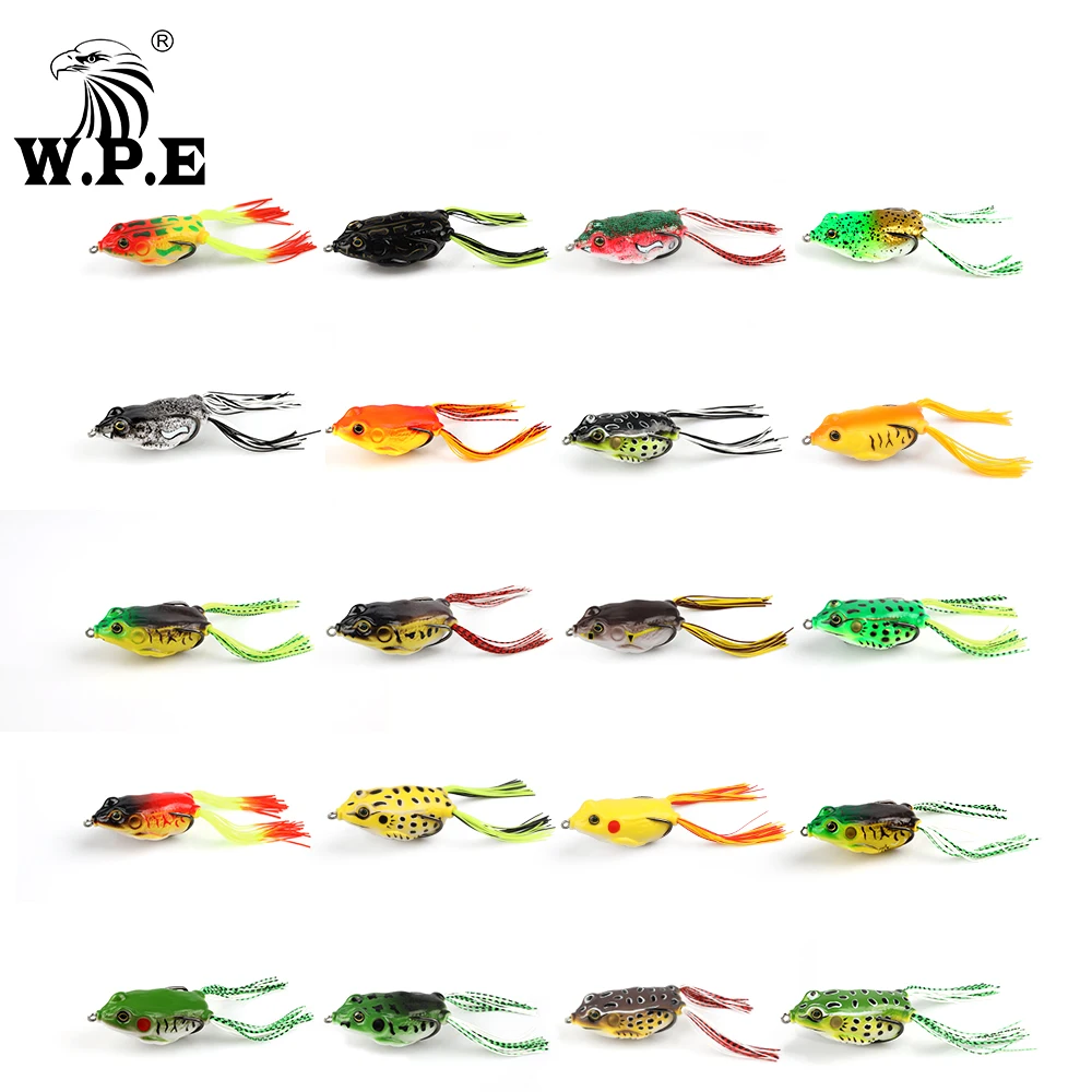 W.P.E-señuelo de rana, 1 unidad, 20 colores, 20g, señuelo suave de simulación, Crankbait, aparejos de pesca - imagen 5